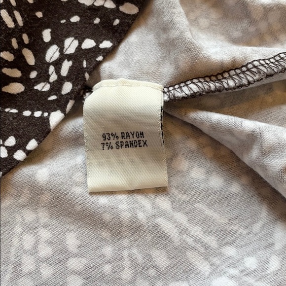 Kenneth Cole jersey dress brown white womens size large - Picture 5 of 8